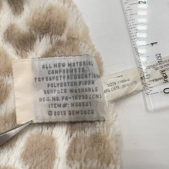 Nat & Jules Demdaco Giraffe Mint Green Big Feet Lovey Luxurious Baby Colby 2014 - Picture 6 of 7